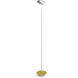 Royyo 45.5 inch 11.00 watt Matte White with Honeydew Felt Floor Lamp Portable Light